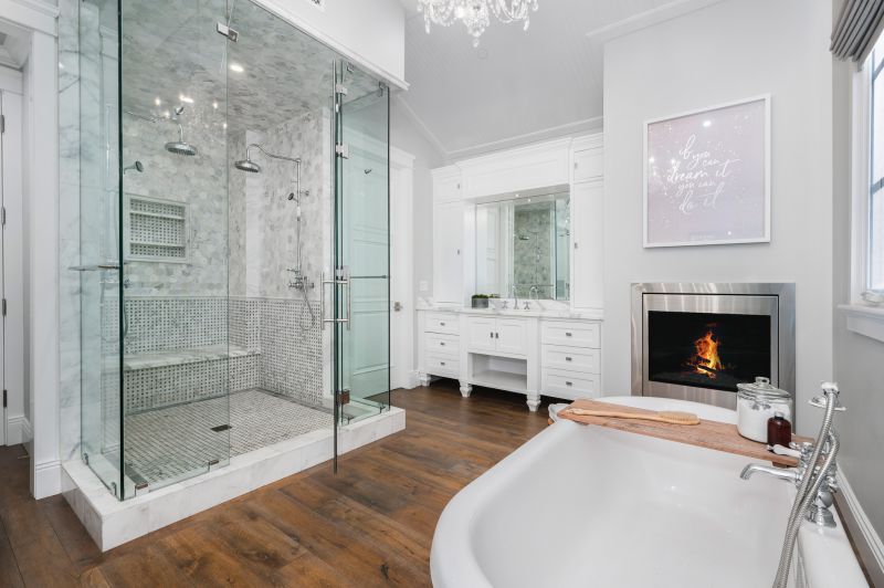 Walk-In Shower with Glass Walls