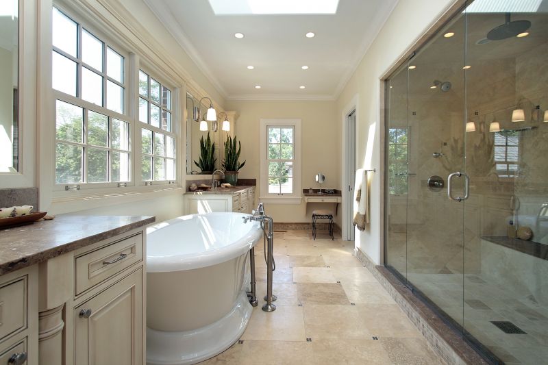 Freestanding Tub with Accent Wall